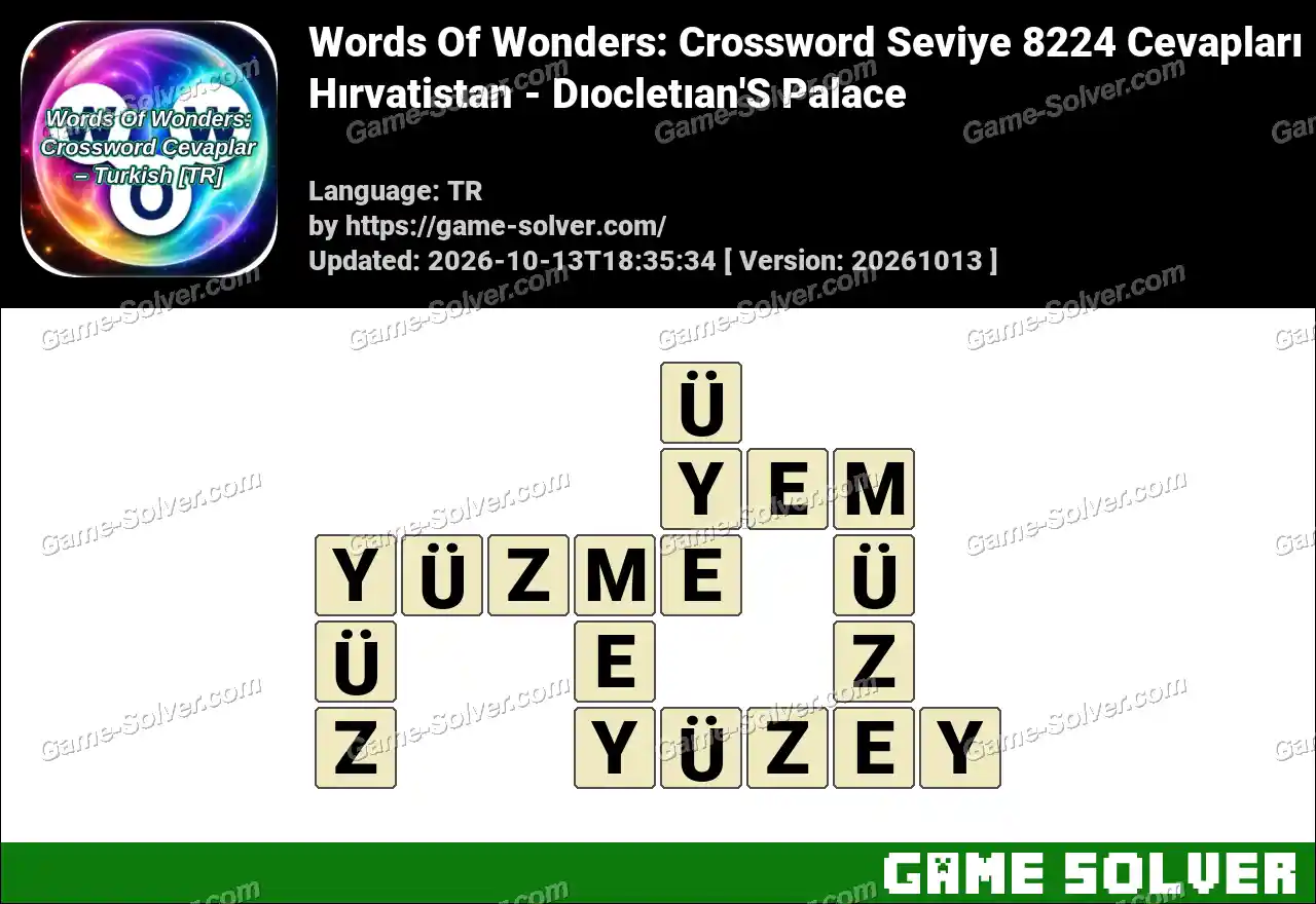Words Of Wonders: Crossword Seviye 8224 Cevapları – Hırvatistan – Dıocletıan’S Palace